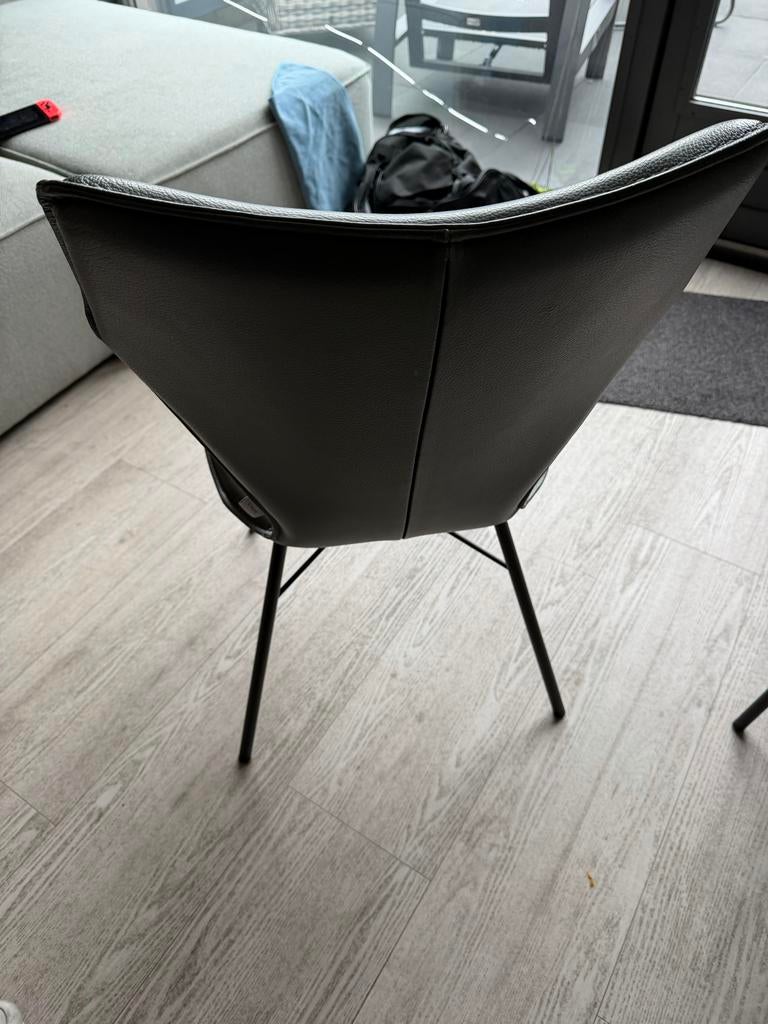 Bert Plantagie select Eetkamerstoelen Leer, Huis en Inrichting, Stoelen, Nieuw, Drie, Leer, Grijs, Ophalen of Verzenden