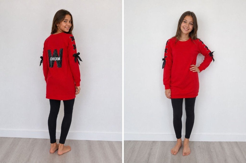 Jurk Chicaprie rood maat 158-164 NIIEUW, SO, Meisje, Nieuw, Jurk of Rok