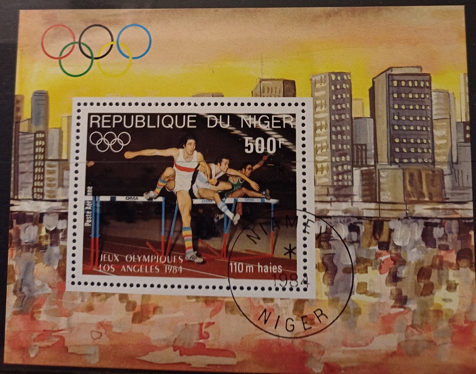 OLYMPISCHE SPELEN 1984 gestempeld, Ophalen of Verzenden, Sport