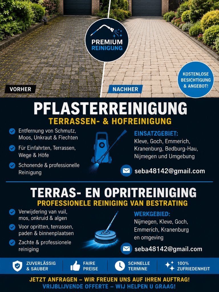 straatstenen schoonmaken, czyszczenie kostki brukowej, Ophalen of Verzenden, Beton, Klinkers