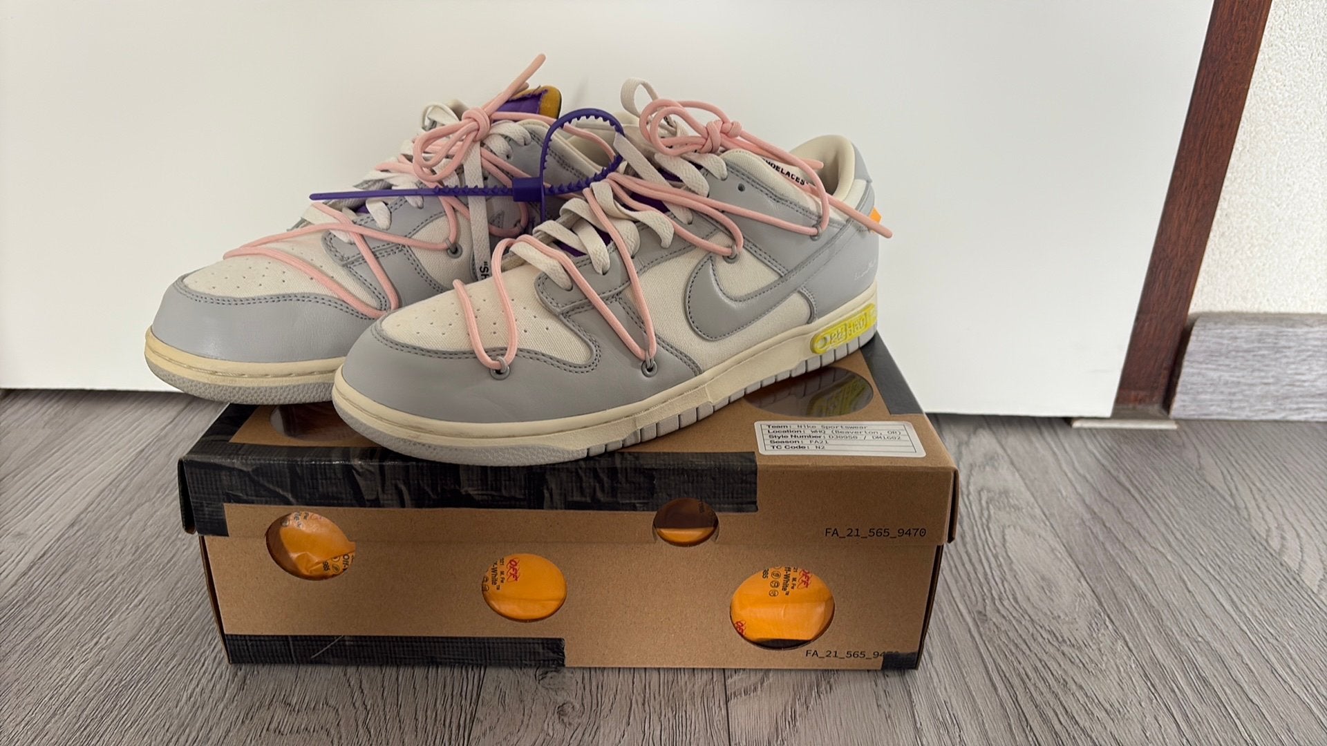 Nike Dunk Low x Off-White "Lot 24/50" EU46 US12, Ophalen of Verzenden, Zo goed als nieuw