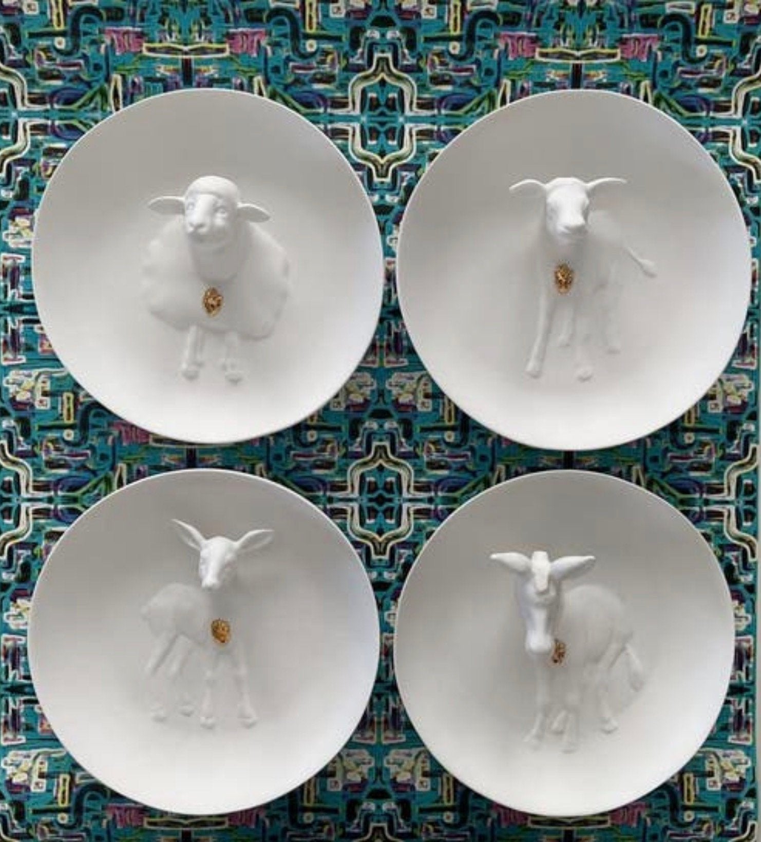 Rader wandbord koe, schaap, hert of ezel, Huis en Inrichting, Woonaccessoires | Wanddecoraties, Ophalen of Verzenden, Nieuw