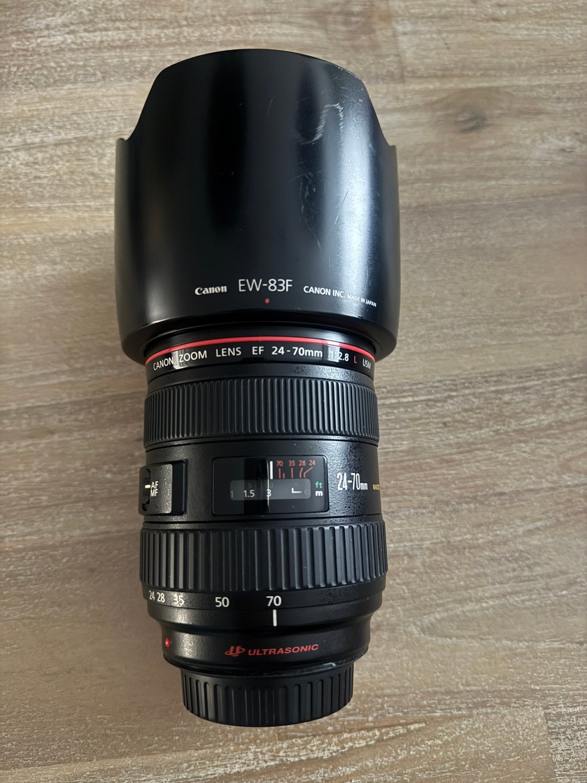 Canon EF 24 - 70 F/2.8L USM, inclusief zonnekap, Audio, Tv en Foto, Fotografie | Lenzen en Objectieven, Canon, Zo goed als nieuw