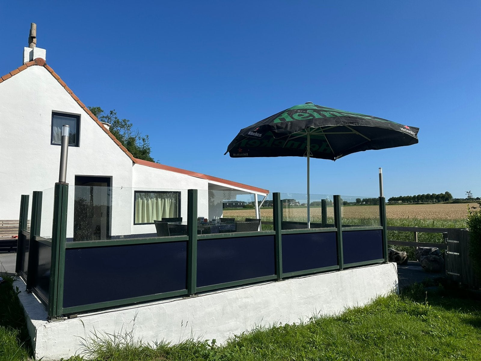 Terras parasol, Ophalen, Gebruikt