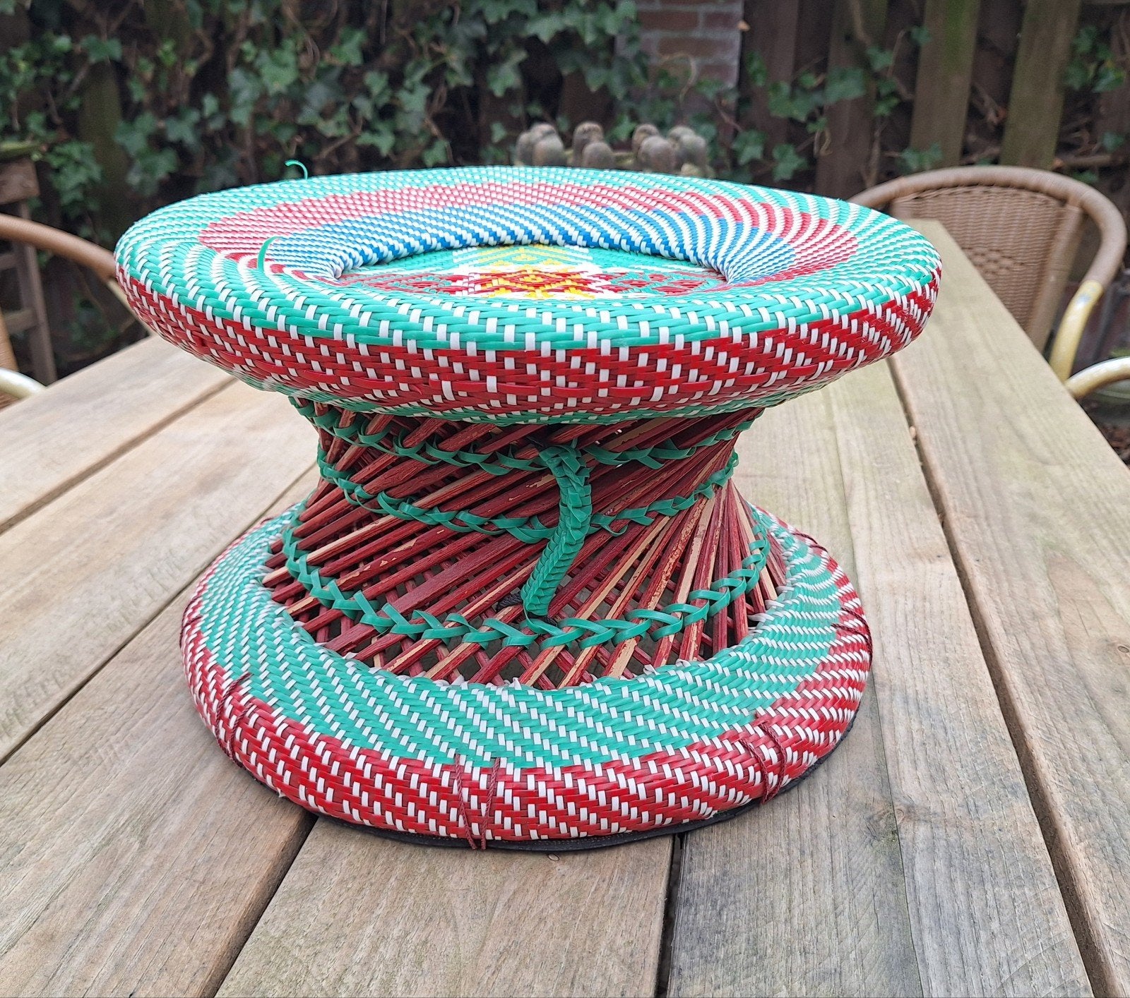 Rotan/bamboe kruk/Mudha. Herkomst Bangladesh. Nieuw., Ophalen of Verzenden, Nieuw, Overige materialen
