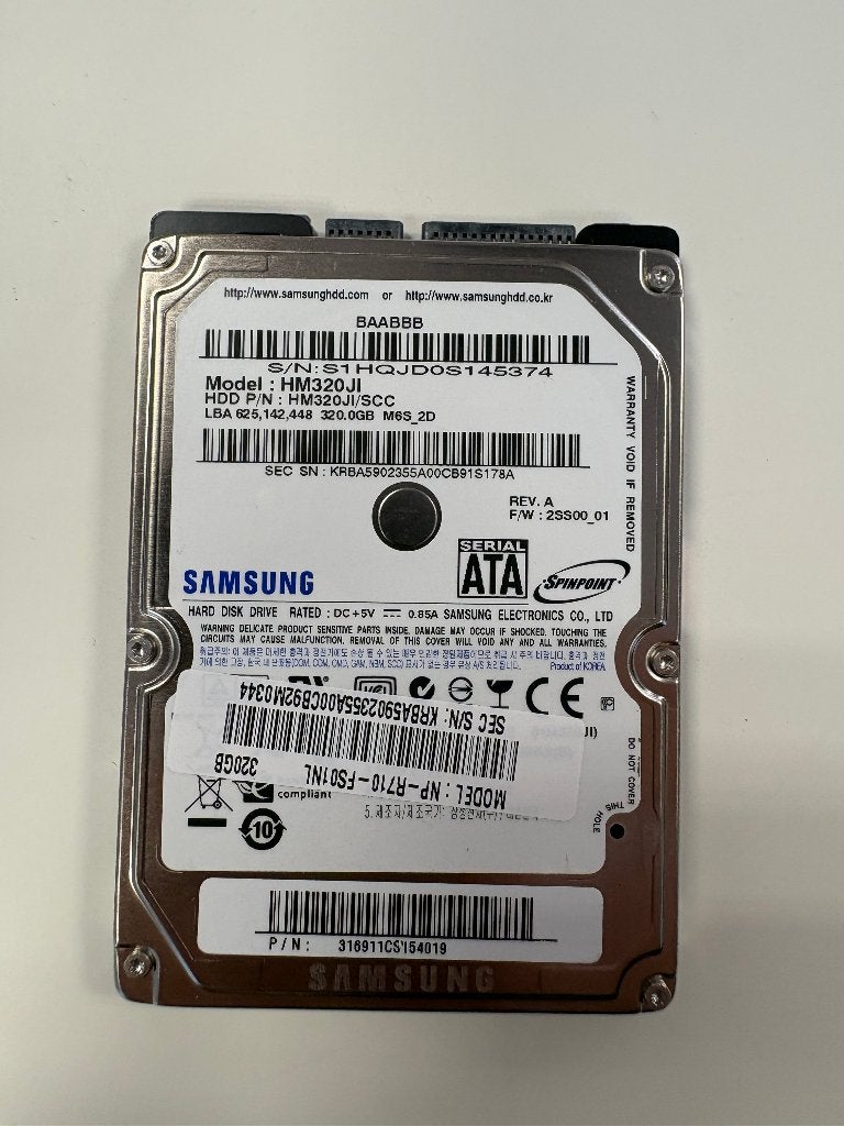 HDD Samsung 2,5 inch SATA Samsung HM320JI 320GB, Intern, Samsung, Gebruikt, -