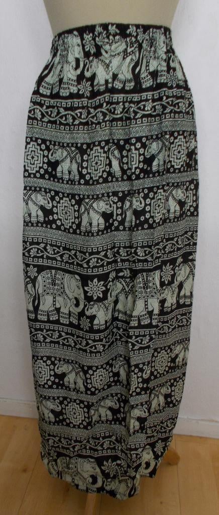 100% katoen grappige olifanten print maxi rok! M, Maat 38/40 (M), Overige kleuren, Verzenden, Zo goed als nieuw