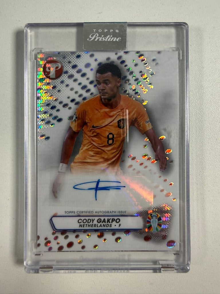 Cody Gakpo /99 AUTO Pristine Euro 2024, Ophalen of Verzenden, Nieuw, Buitenlandse clubs, Poster, Plaatje of Sticker