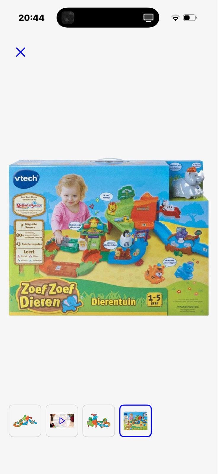 VTech Zoef Zoef Dieren Dierentuin met extra dieren, Kinderen en Baby's, Speelgoed | Vtech, Ophalen, Zo goed als nieuw, 6 maanden tot 2 jaar