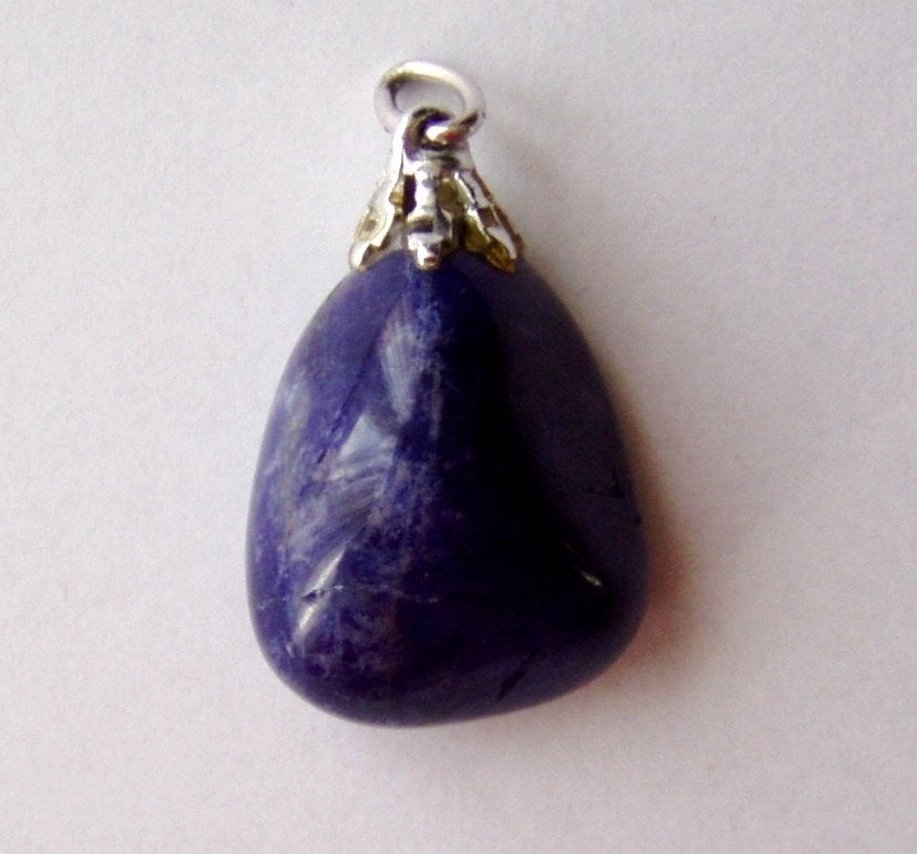 Prachtige Lapis Lazuli hanger, Ophalen, Zo goed als nieuw, Blauw, Steen of Mineraal