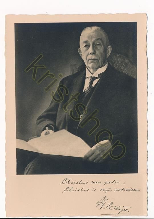 Dr H Colijn - Ministerpresident [KRST003-7142, Verzenden, 1940 tot 1960, Ongelopen, Zuid-Holland
