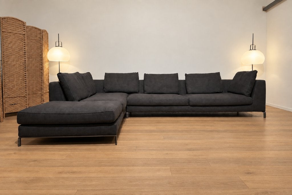 NIEUWSTAAT B&B Italia Ray Hoekbank + GARANTIE | NP €19.500, Hoekbank, B&B Italia, Vierpersoons of meer, Design Bank Bankstel Zetel Hoekbank B&B Italia