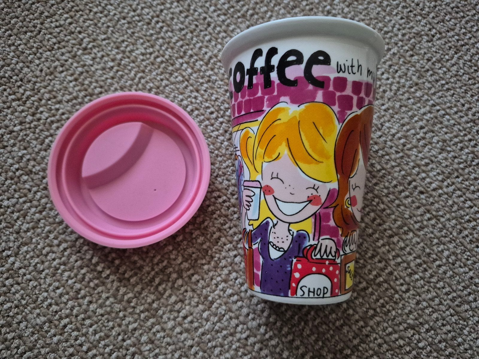 Blond Amsterdam To Go beker bff 2, Huis en Inrichting, Gebruikt, Ophalen of Verzenden, Modern, Kop(pen) en/of Schotel(s)
