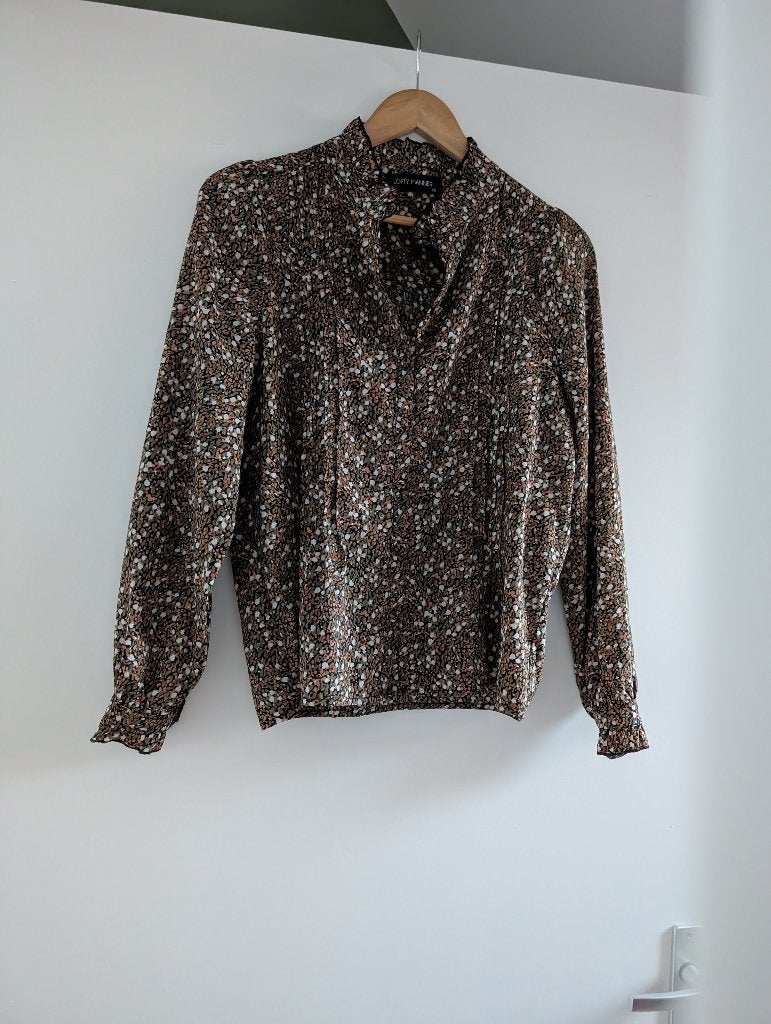 Ditsy print blouse / overhemd van Lofty Manner, Lofty Manner, Zo goed als nieuw, Maat 34 (XS) of kleiner, Meerkleurig
