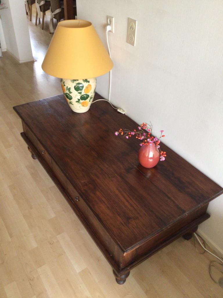 Salontafel 147 cm breed 69 diep 50 hoog, Ophalen, Gebruikt, 100 tot 150 cm, 50 tot 75 cm