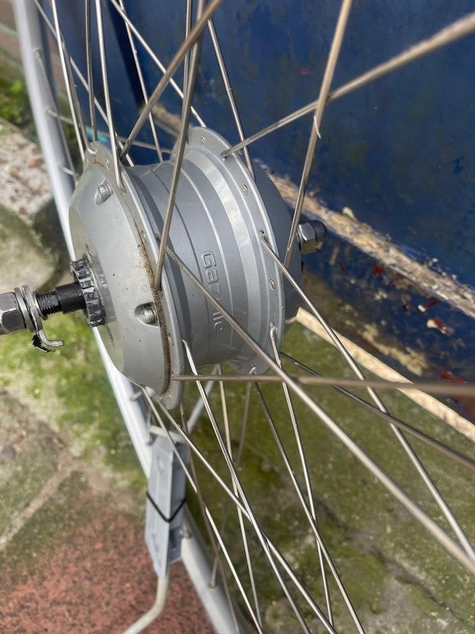 gazelle voorwiel met motor, Ophalen of Verzenden, Gebruikt, Elektrische fiets, Motor