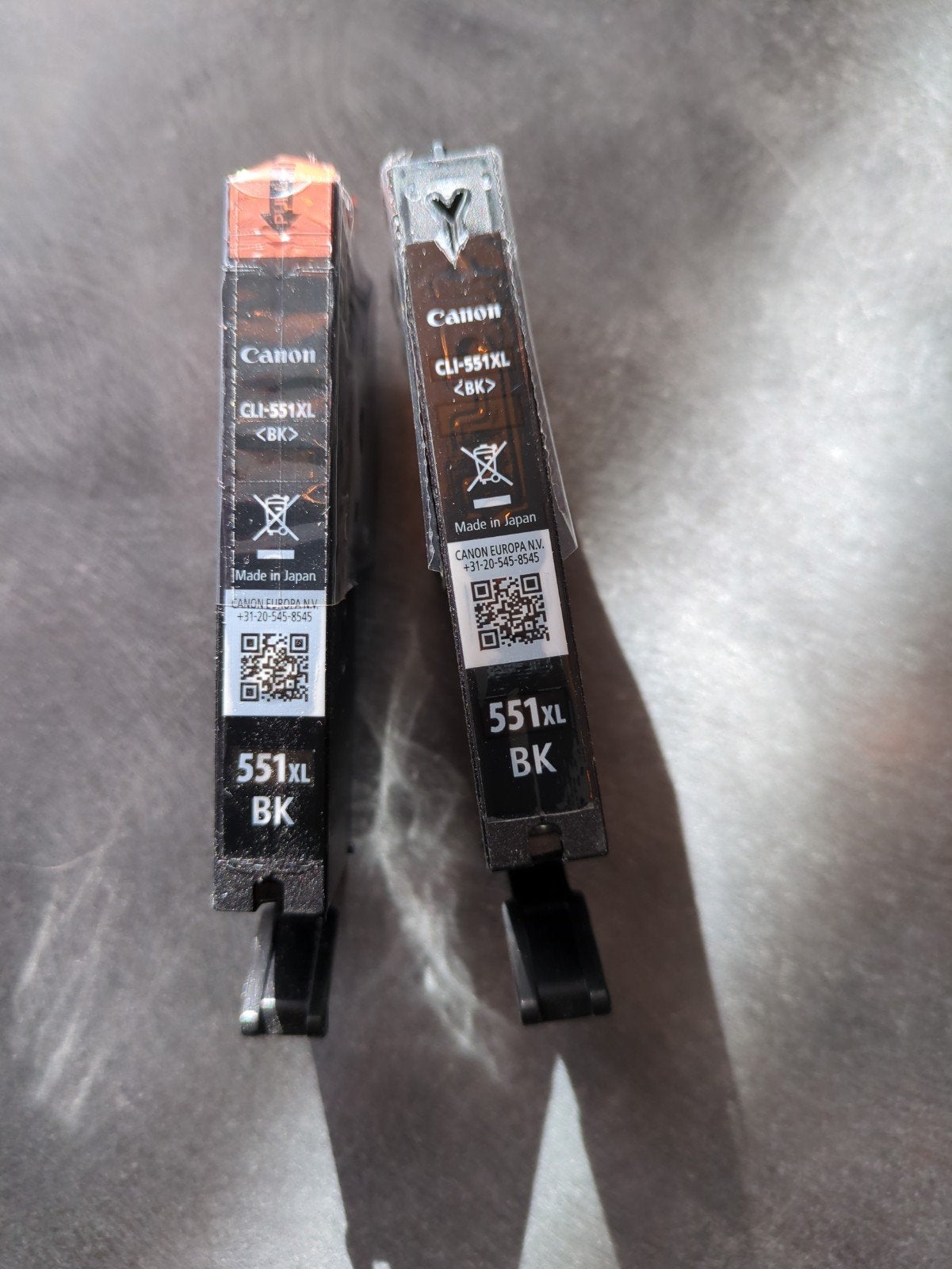 2x Canon CLI-551XL BK inktcartridges - Zwart, Ophalen of Verzenden, Gebruikt, Cartridge, Canon