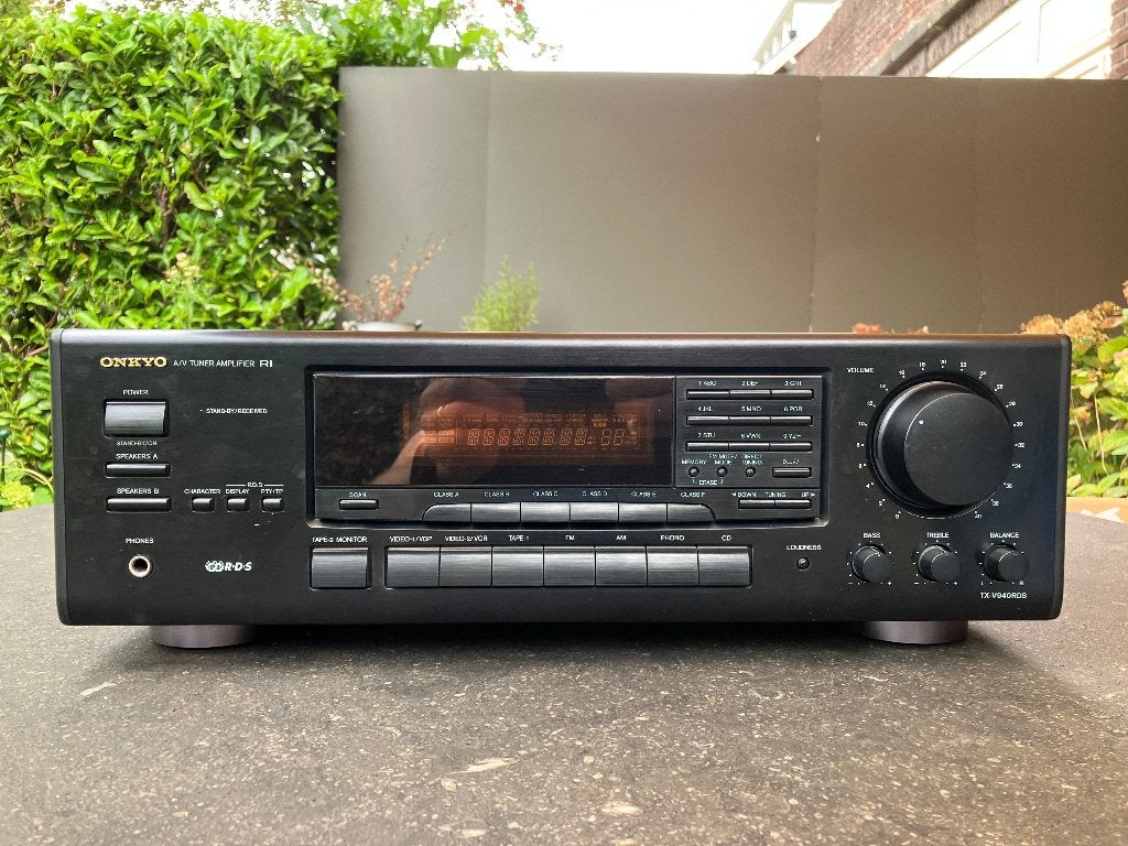 Complete Set! Vintage Onkyo TX-V940 RDS 100W Receiver., Ophalen, Gebruikt, 60 tot 120 watt, Stereo