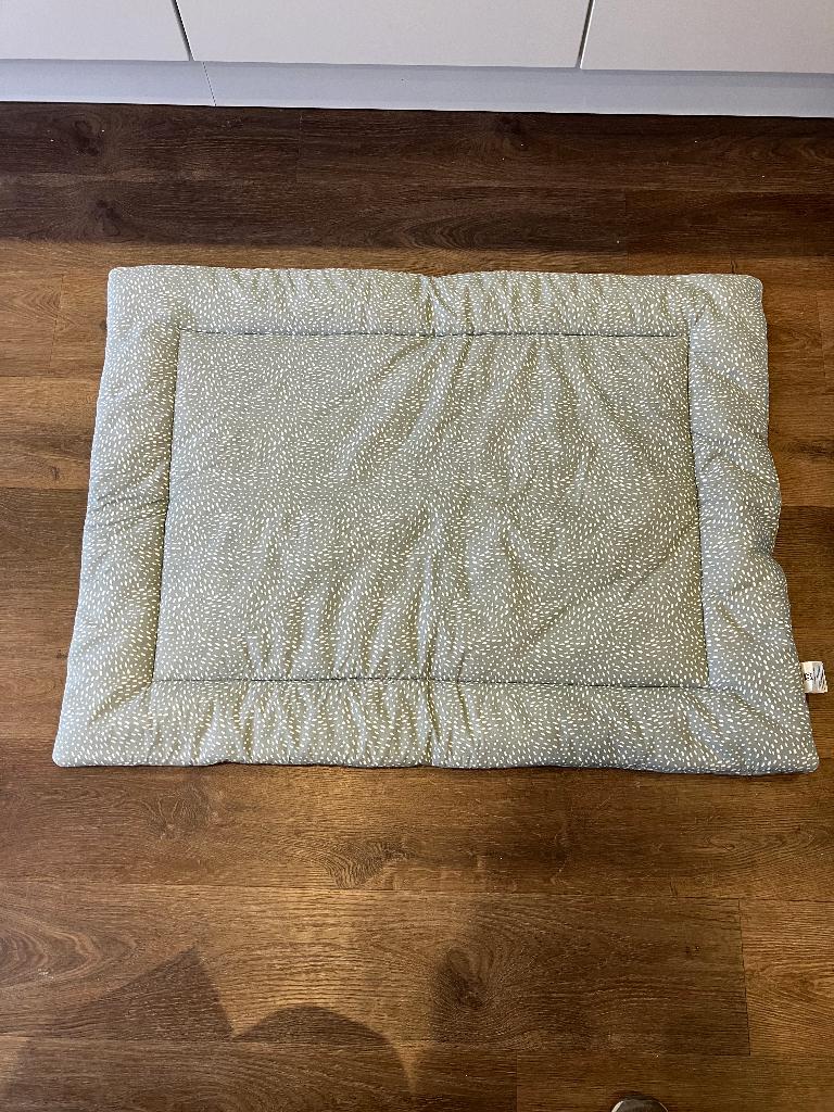 Box kleed Briljant Baby grijs/groen, Kinderen en Baby's, Boxen, Ophalen of Verzenden, Zo goed als nieuw, Boxkleed