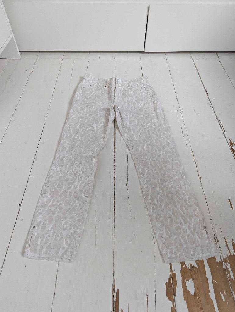 Lichte jeans met panterprint van Cambio, Ophalen of Verzenden, Zo goed als nieuw, W30 - W32 (confectie 38/40), Overige kleuren