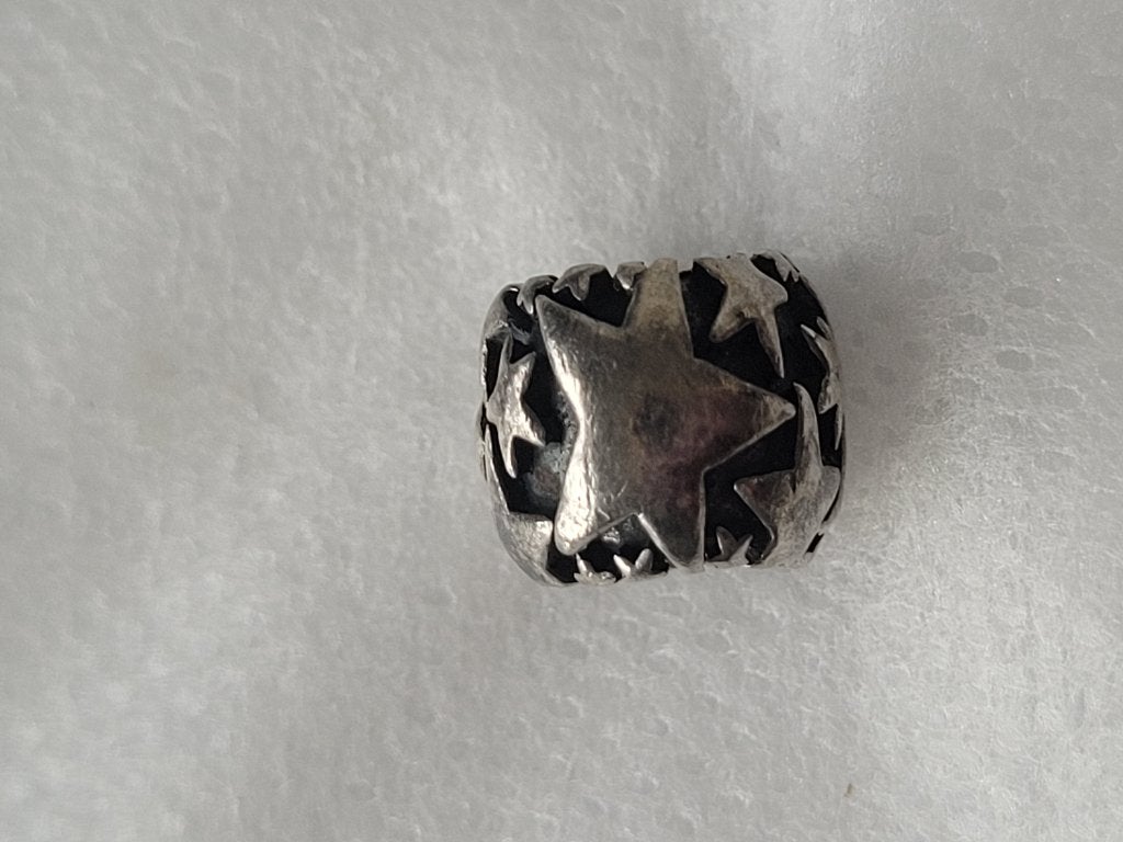 Pandora zilveren bedel met sterren, Sieraden, Tassen en Uiterlijk, Bedels, Pandora, Ophalen of Verzenden, Zo goed als nieuw, 1 bedel