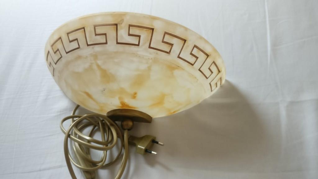 Wandlamp  lamp in griekse mediterrane stijl Greca, Huis en Inrichting, Ophalen of Verzenden, Nieuw, Glas