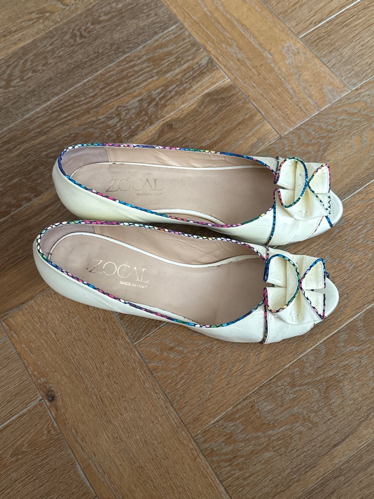 Zocal Ballerina's met kleurrijke details, Beige, Zo goed als nieuw, Ballerina's, Ophalen of Verzenden