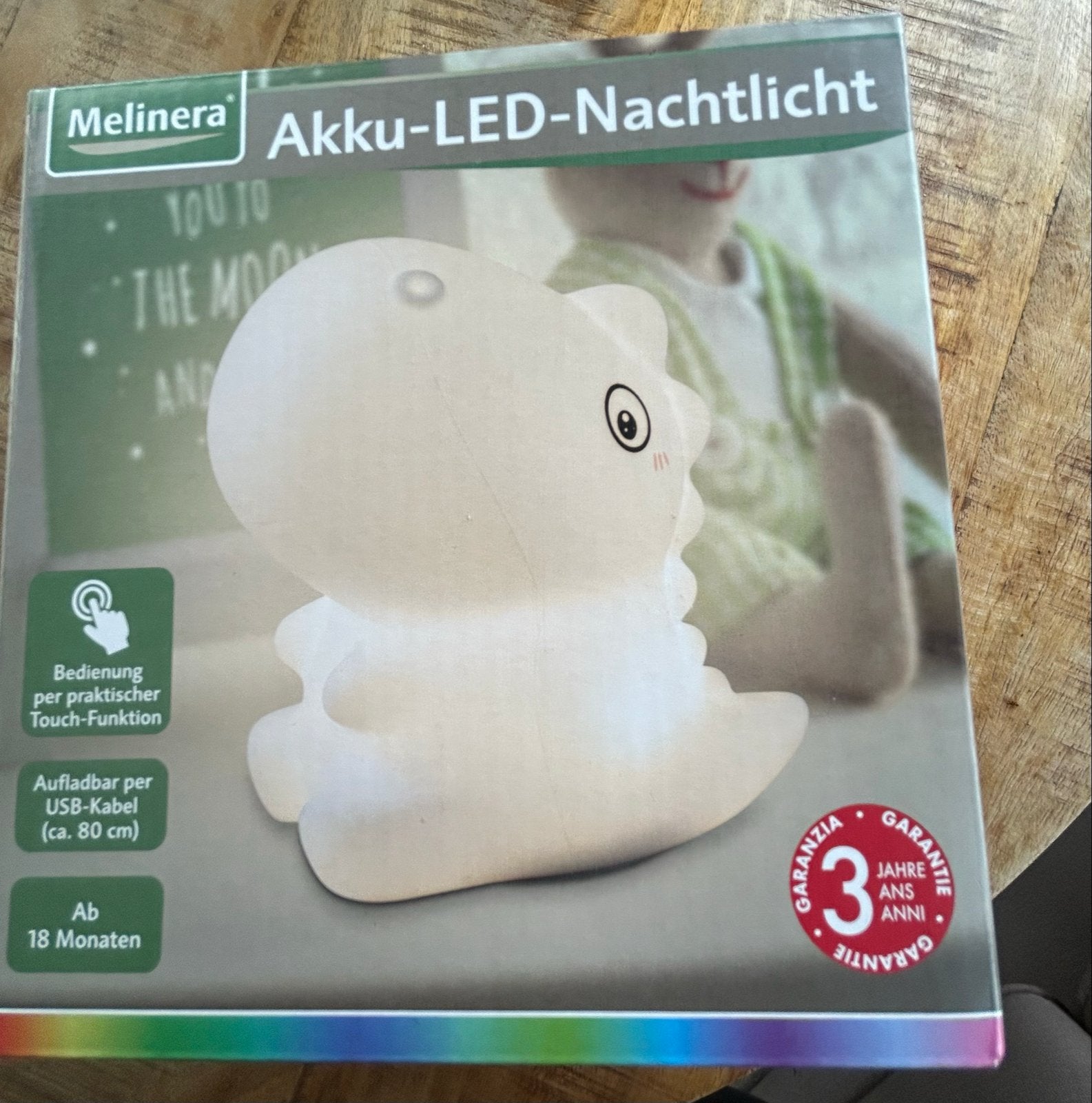 Melinera Akku-LED-Nachtlicht: Dinosaurus of Beer. Nieuw!, Ophalen of Verzenden, Nieuw