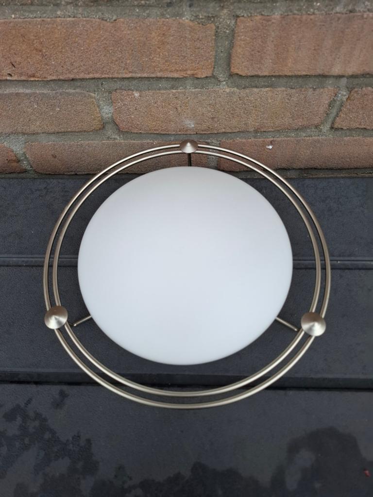 Vintage plafond lamp plafonnière space age, Ophalen of Verzenden