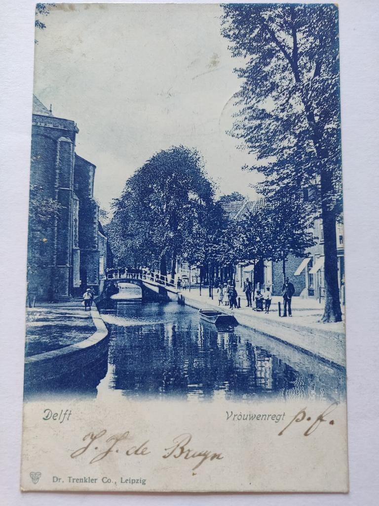X1275 Delft 1906 naar Schipluiden, Ophalen of Verzenden, Voor 1920, Zuid-Holland