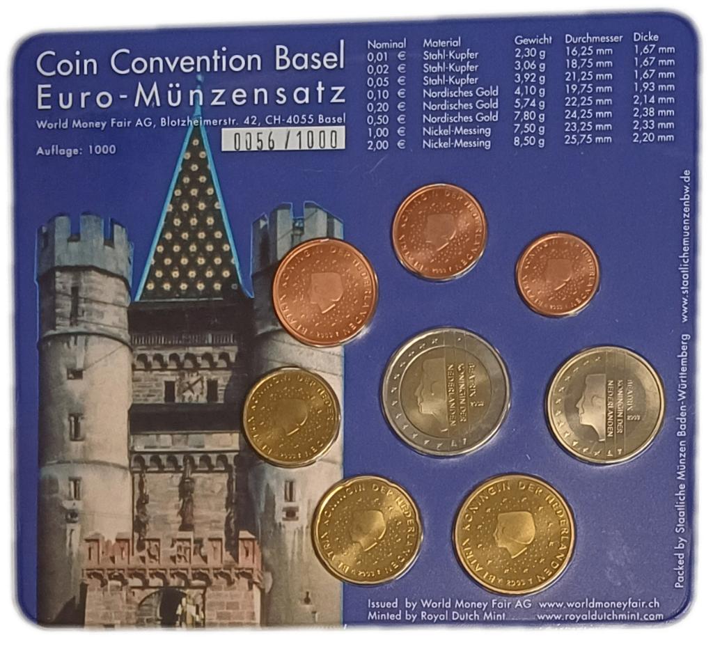 Euro-Münzensatz Coin Convention Basel 2003 - Gelimiteerd, Ophalen of Verzenden, Overige landen, Overige waardes, Setje