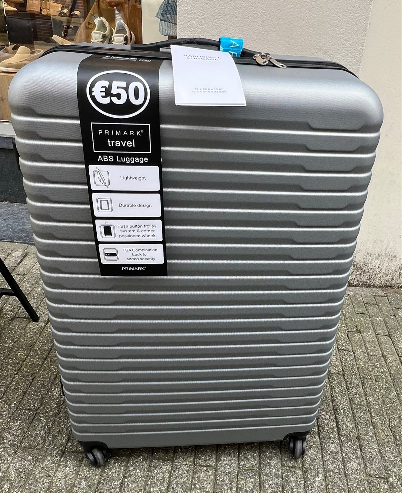 Nieuwe Primark Travel Hardshell Koffer - Grijs, Ophalen, 30 cm of meer, Nieuw, 80 cm of meer