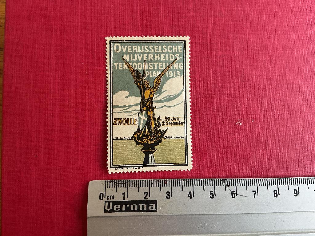 Sluitzegel Overijsselse nijverheid 1913, Postzegels en Munten, Postzegels | Nederland, Verzenden, T/m 1940, Postfris