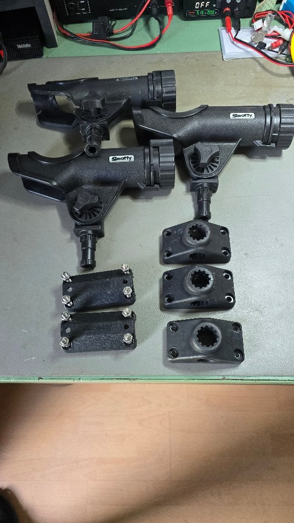 3x scotty hengelsteunen, Ophalen of Verzenden, Gebruikt