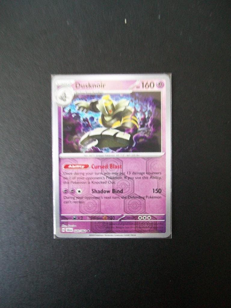 1726: Nieuwe Pokemon Kaart holofoil DUSKNOIR HP160 (020/064), Verzenden, Nieuw, Losse kaart, Foil