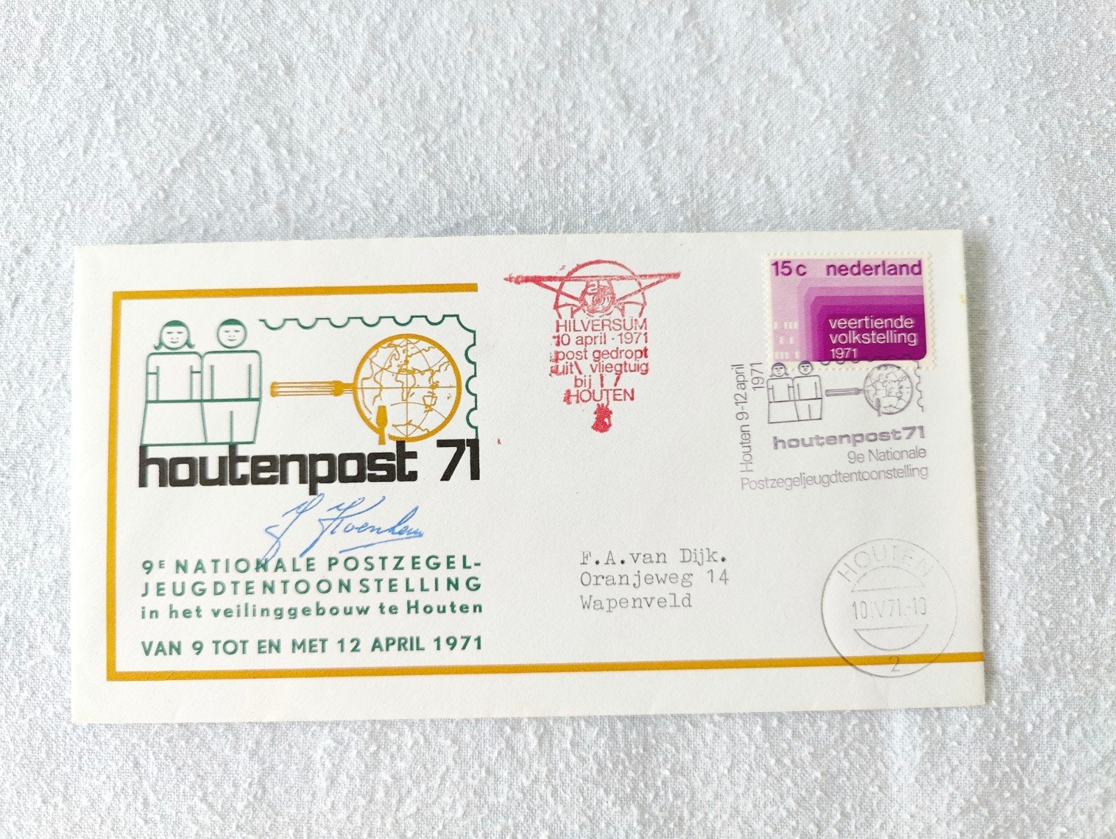 2 Eerste Dag Enveloppen: Houtenpost 71 & Amphilex 67, Ophalen of Verzenden, Onbeschreven, Nederland