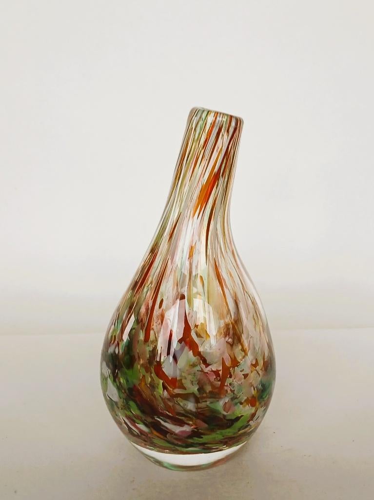 Vaas Fidrio Pisa Mixed Colours Handgeblazen Vintage, Ophalen of Verzenden
