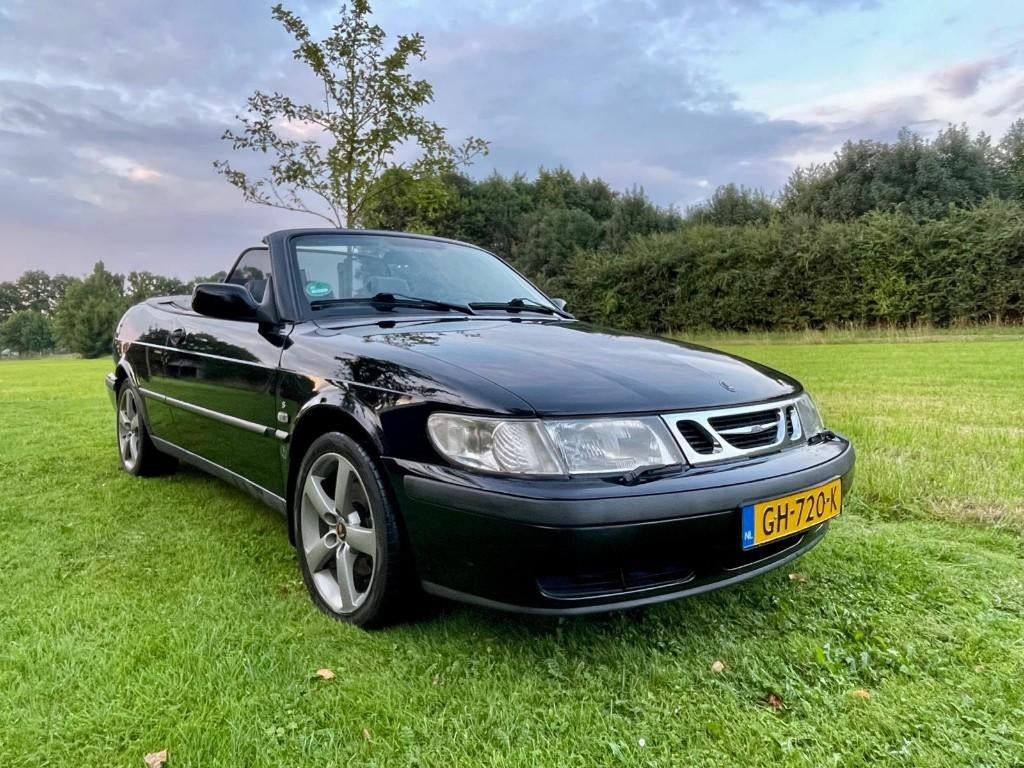 Saab 9-3 2.0 T Cabrio 2001 Zwart, Auto's, Saab, Particulier, Saab 9-3, Airbags, Android Auto, Bluetooth, Boordcomputer, Centrale vergrendeling