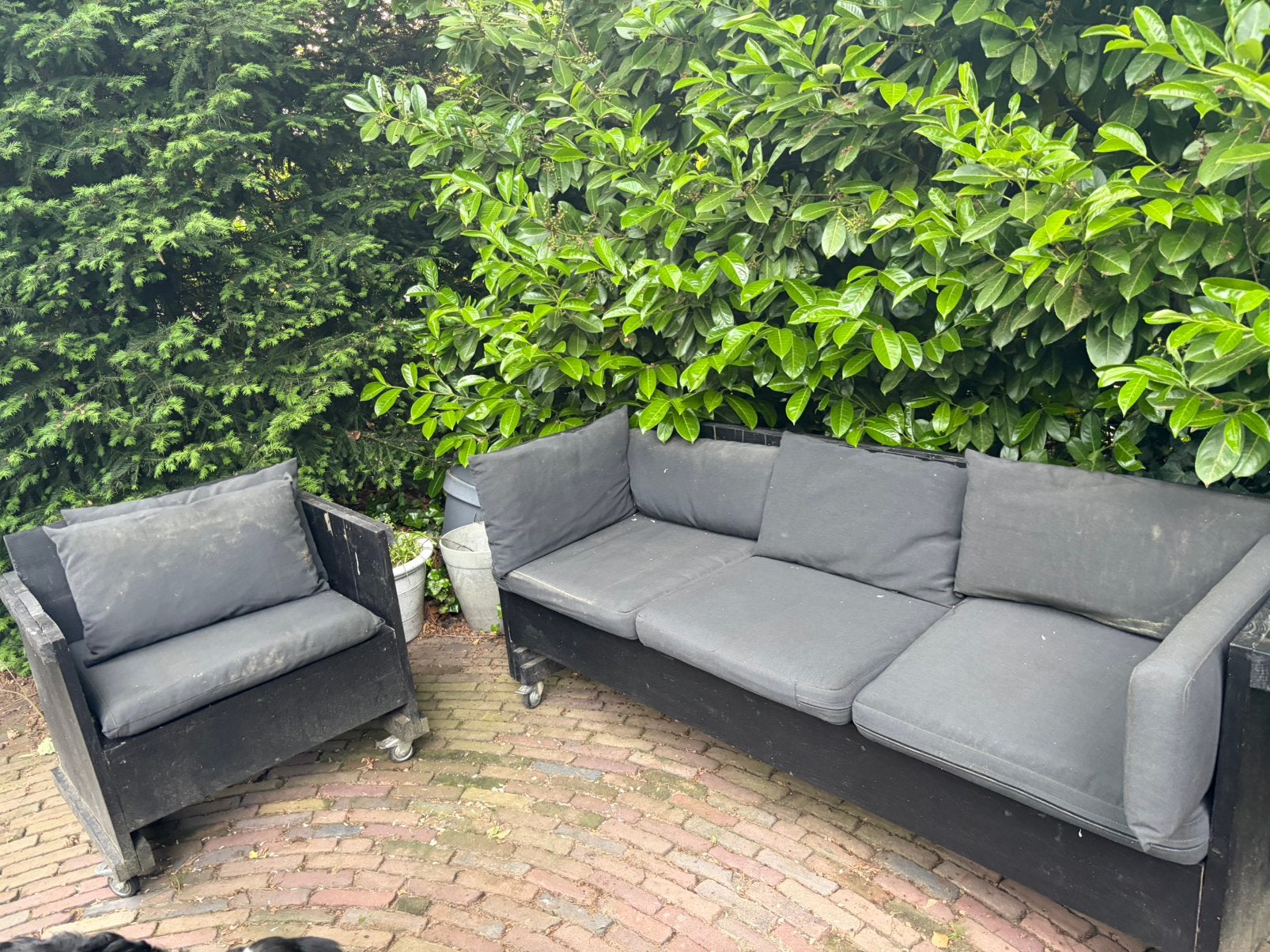 Loungeset steigerhout, 5 zitplaatsen, Steigerhout, Ophalen of Verzenden, Loungeset