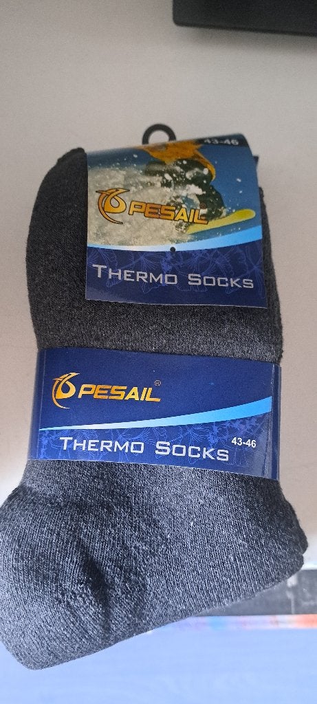 Thermosokken Grijs/zwart mt:43-46 (Z251-45), Ophalen of Verzenden, Nieuw, Maat 43 t/m 46, Zwart