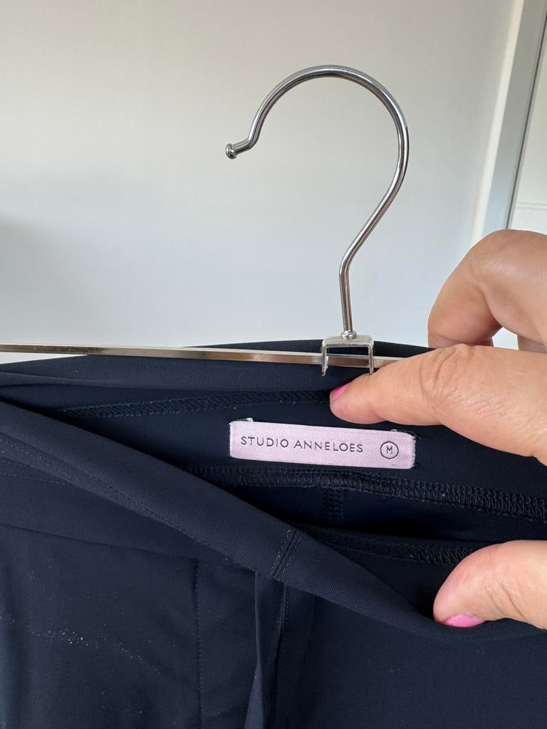 Studiio anneloes travelstof broek maat m donkerblauw, Ophalen of Verzenden, Zo goed als nieuw