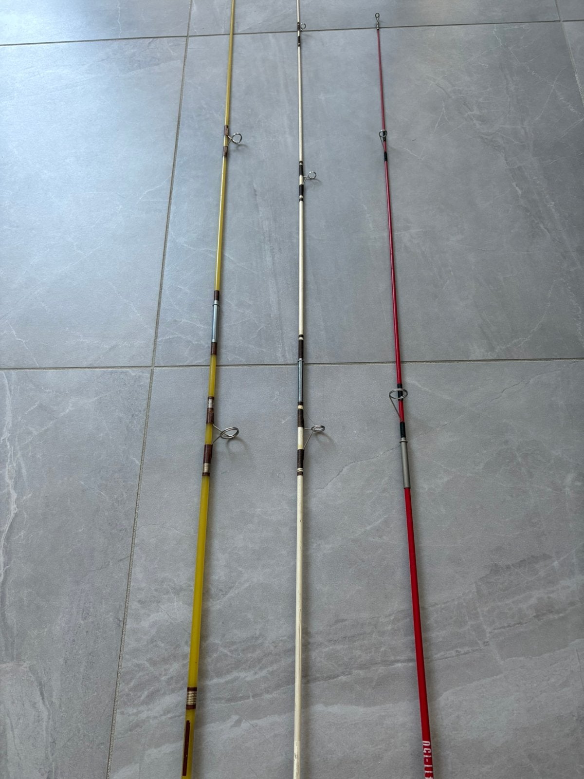 3 vintage Shakespeare glasvezel hengels, Watersport en Boten, Ophalen of Verzenden, Gebruikt, Werphengel