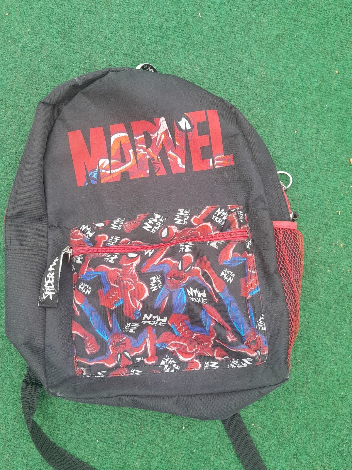 Marvel Spiderman Rugzak - Zwart met Rood, Gebruikt, Disney of Dora, 25 tot 40 cm, Ophalen of Verzenden