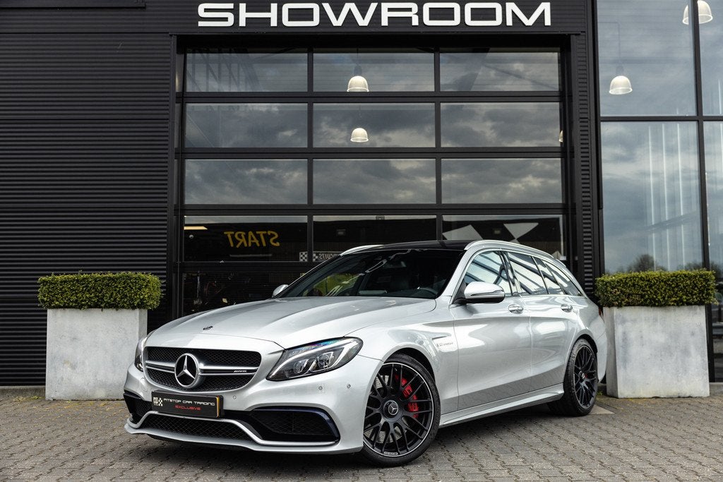 Mercedes-Benz C-klasse Estate AMG 63 S, 510 PK, Pano, Burmes, Auto's, Mercedes-Benz, Automaat, Achterwielaandrijving, Gebruikt