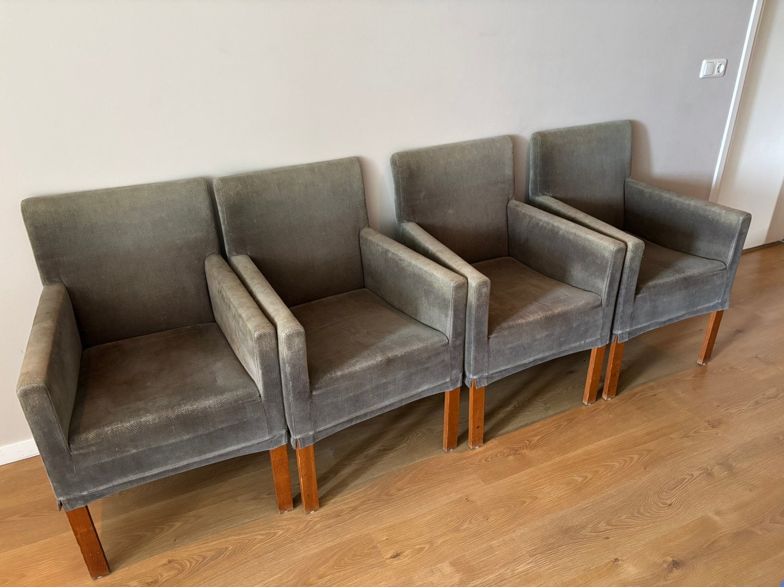 4 eetkamerstoelen, Ophalen, Gebruikt, Vier, Stof
