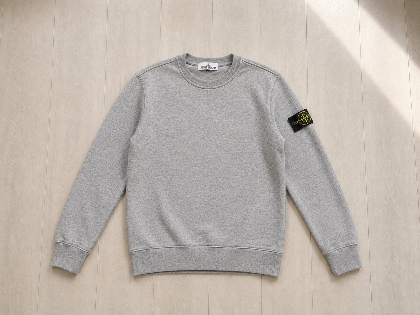 Stone Island Crewneck Sweater Grijs maat s, Verzenden, Zo goed als nieuw, Maat 48/50 (M), Grijs
