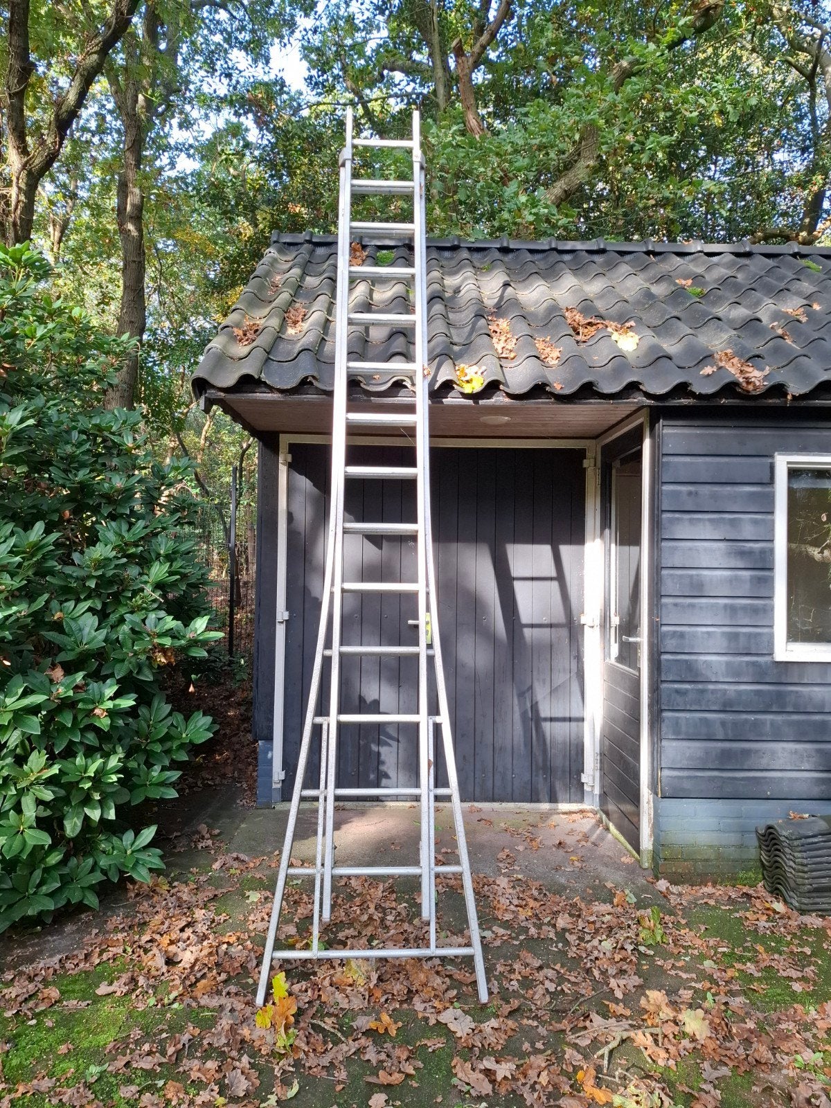 Stevige aluminium ladder, 4 meter of meer, Ophalen, Gebruikt, 4 meter of meer