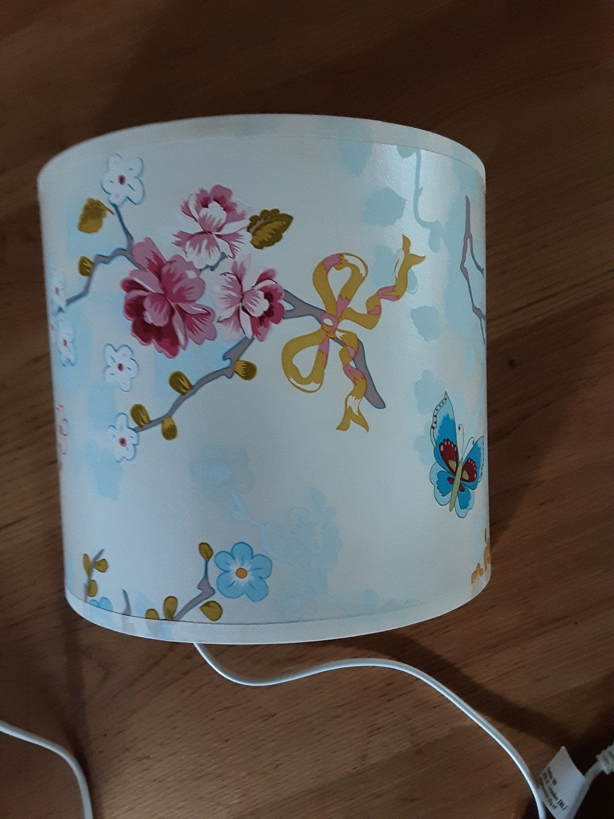 Leuke kinderlamp met bloemen en vlinders, Ophalen, Gebruikt, Overige typen, Met schakelaar