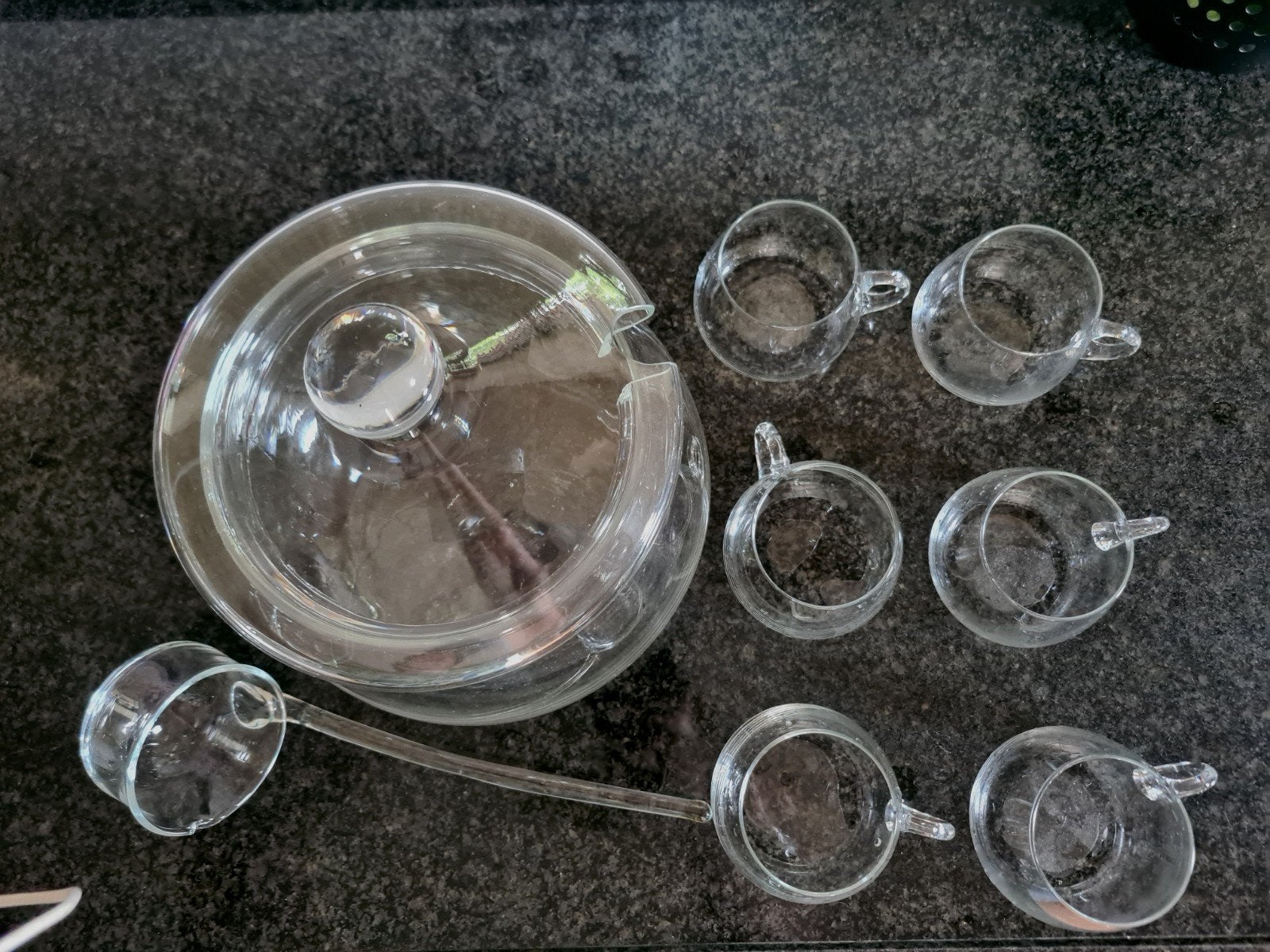 complete bowlset, Glas, Ophalen of Verzenden, Zo goed als nieuw, Set