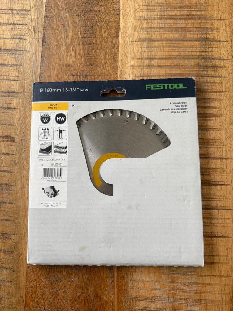 Festool HW 160x1.8x20 WD42 Zaagblad voor Hout, Ophalen of Verzenden, Nieuw, Cirkelzaag